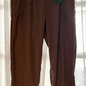 HALARA Women's Rich Brown Corduroy Pants